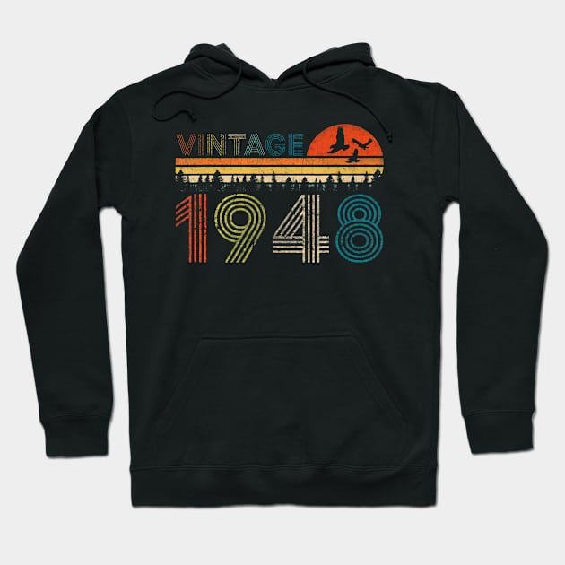 Vintage 1948 75 Years Old 75th Birthday Hoodie by Daysy1